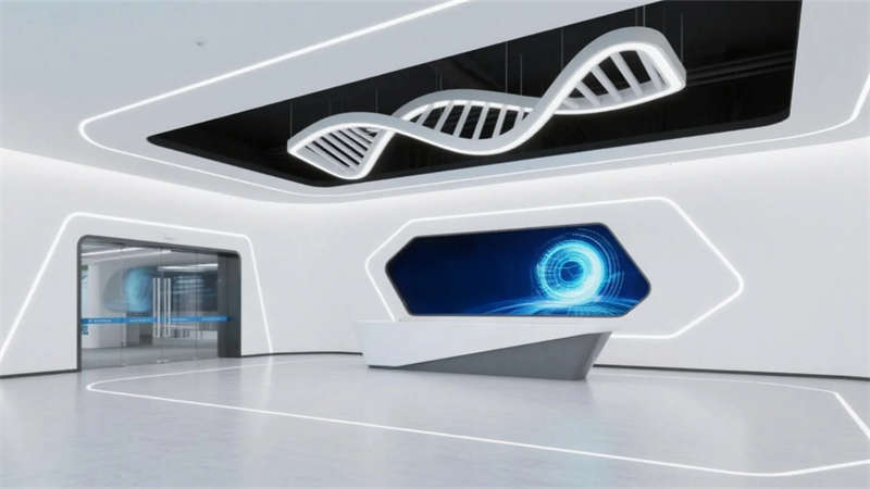 科技創(chuàng)新，簡(jiǎn)約空間——合肥生物制藥廠(chǎng)展廳裝修設(shè)計(jì)效果圖