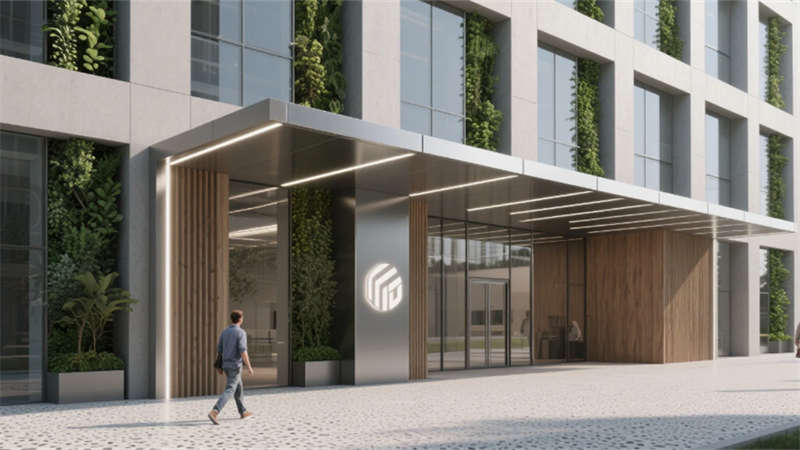 自然共生，科技隱現(xiàn)——1800平現(xiàn)代辦公空間合肥裝修設(shè)計新范本