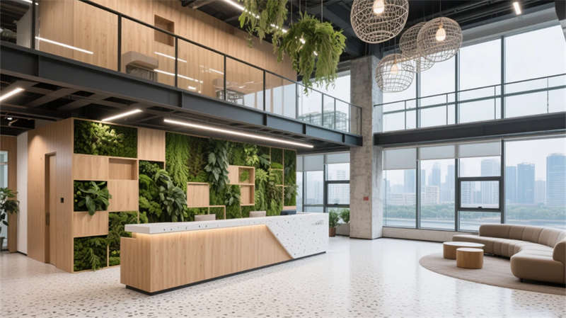 模塊化綠洲，合肥科技企業(yè)5500平辦公樓裝修設(shè)計(jì)效果圖