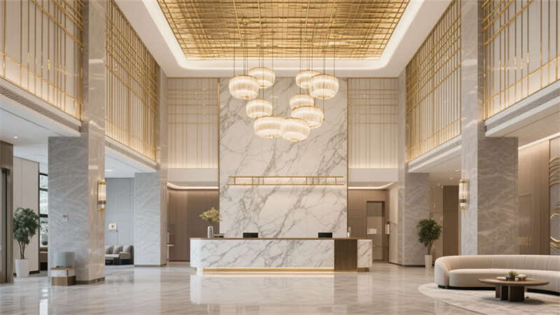 鎏金雅韻，合肥輕奢風(fēng)格酒店裝修設(shè)計(jì)效果圖