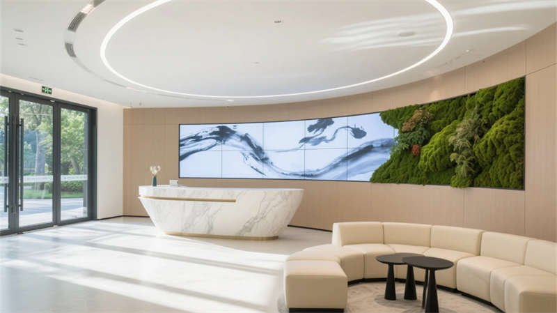 綠意融科技，合肥1500平辦公室裝修設(shè)計效果圖