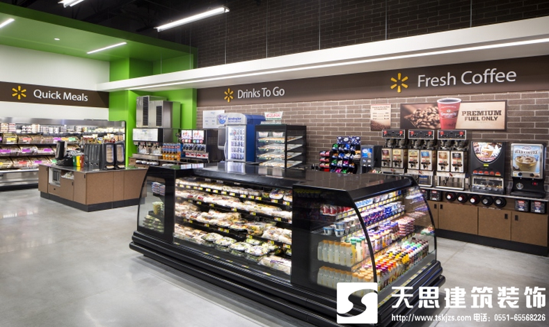 合肥比那里的裝修設計時尚與實用的結合，便利店裝修，便利店設計